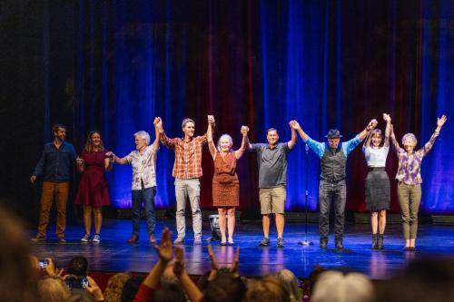 Curtain call! (L-R) Chris Hallberg, Nita Maddox, Richard Thornton, Ben Catton, Linda Grinde, Abe Kurien, Marc Moss, Ren Parker and Philippa Crawford.Donal Lakatua